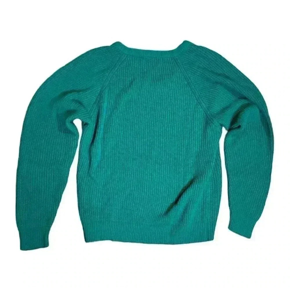 Vintage 80s The Mens Store at Sears Green Cable Knit Sweater Sz L Kurt Cobain - Picture 4 of 6